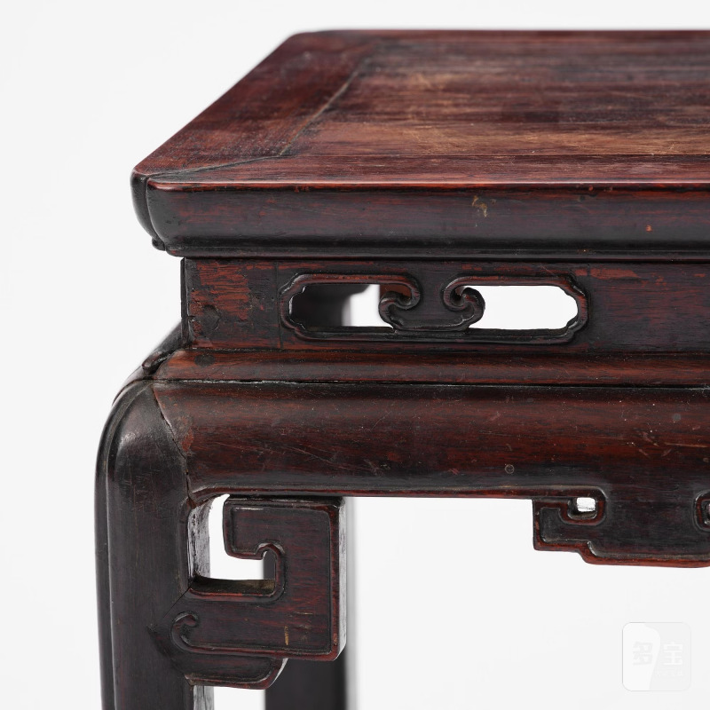 A hardwood square stool (Fangdeng), - 图7